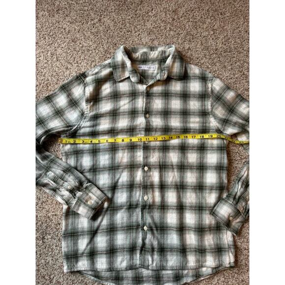 ZARA Plaid Flannel Overshirt, buttoned shirt, Vintage Size Large - Picture 7 of 15